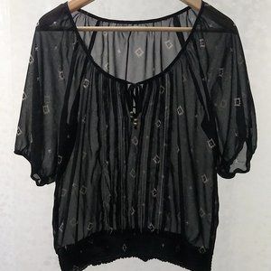 Maurices Sheer Black Top